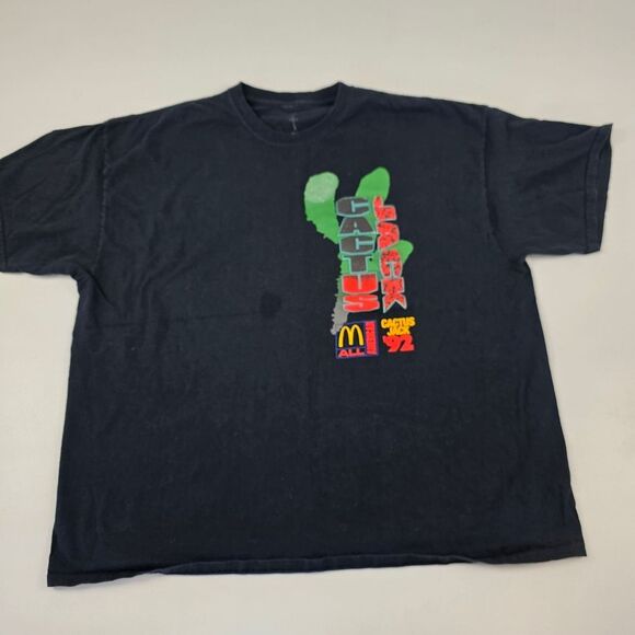 Travis Scott Cactus Jack x McDonald's All American '92 Black T-Shirt Mens XL - Picture 1 of 10